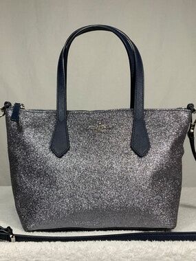 ♠️ Kate Spade Blue Glitter Small Satchel Crossbody